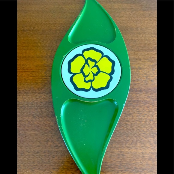 Vintage Dining Vintage 97s Mod Green Cheese And Cracker Tray Poshmark